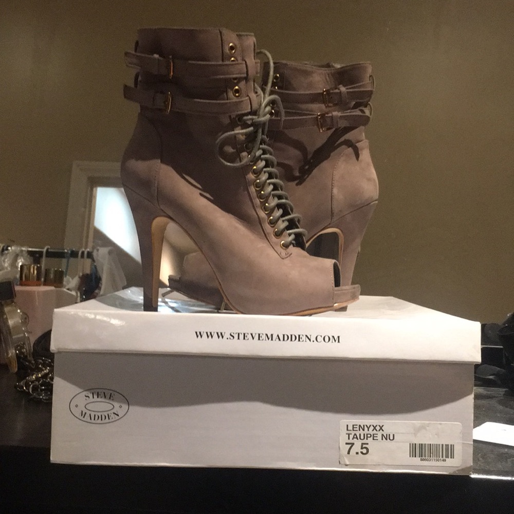 Open toe booties